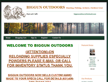 Tablet Screenshot of biggunoutdoors.com
